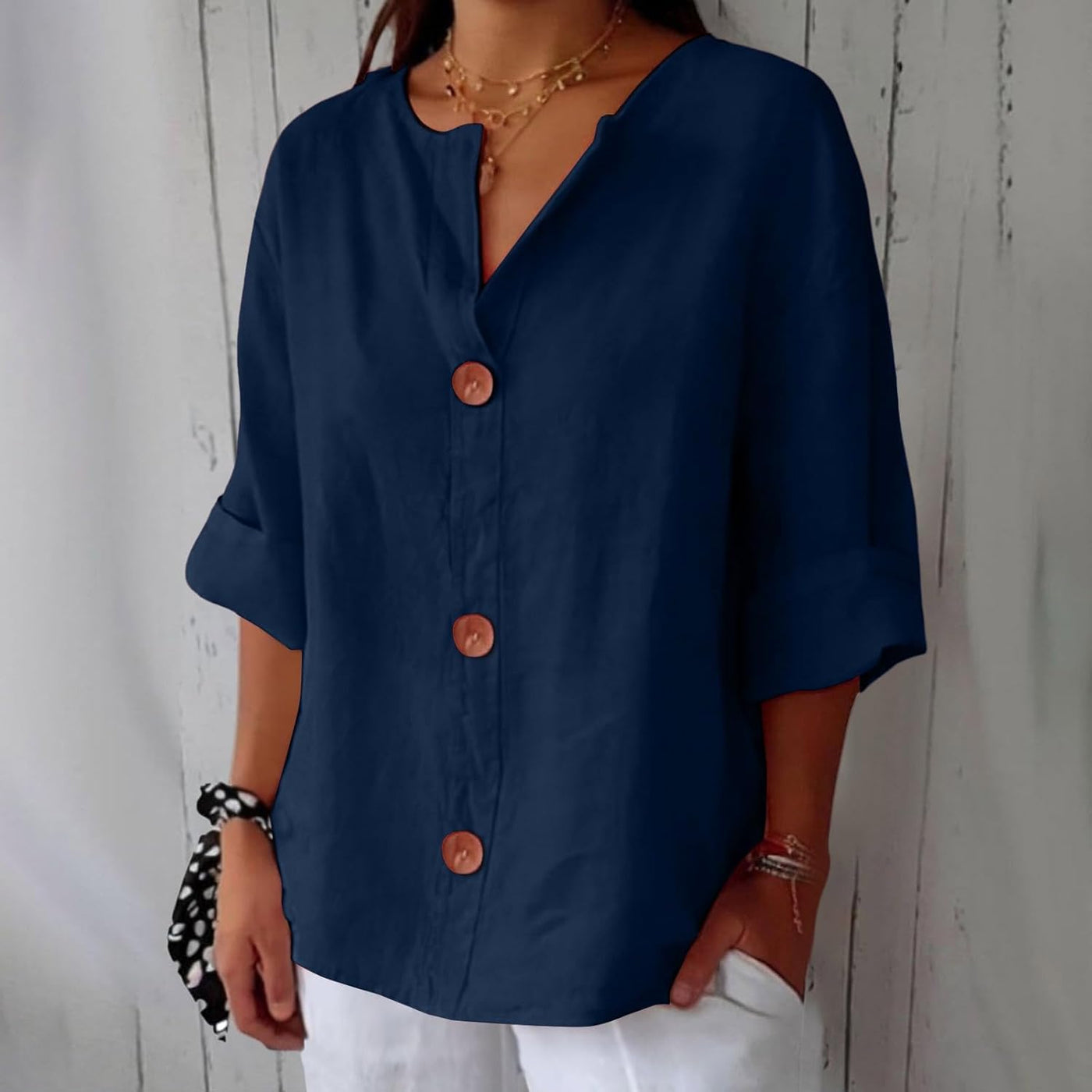Clara | Casual Linen Blouse